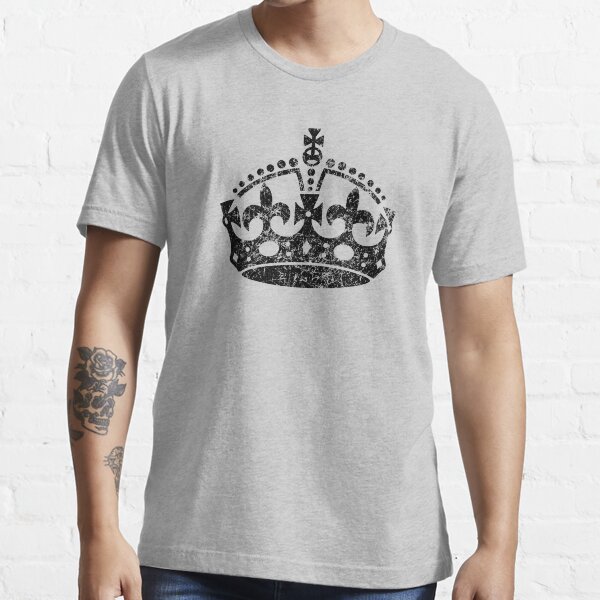 Distressed Grunge Keep Calm Crown Essential T-Shirt
