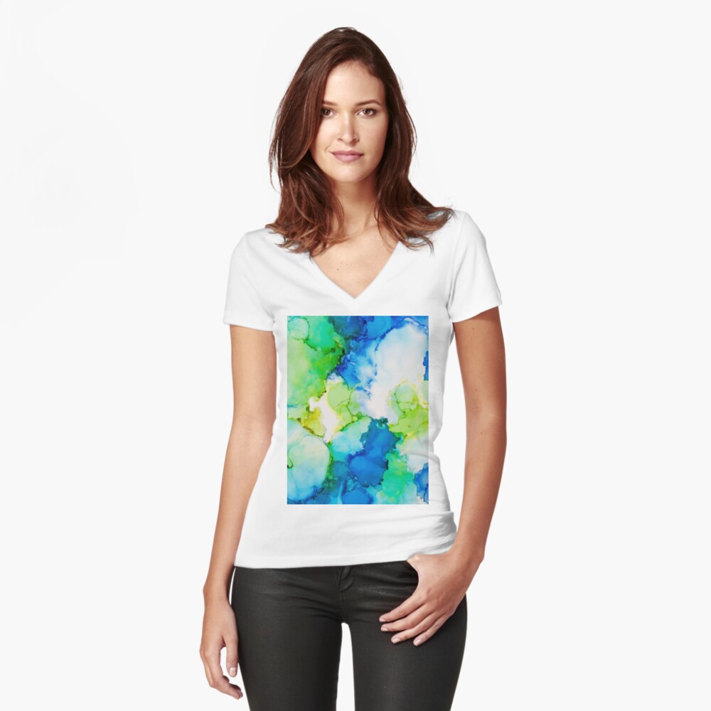 Item preview, Fitted V-Neck T-Shirt designed and sold by KimHebblewhite.