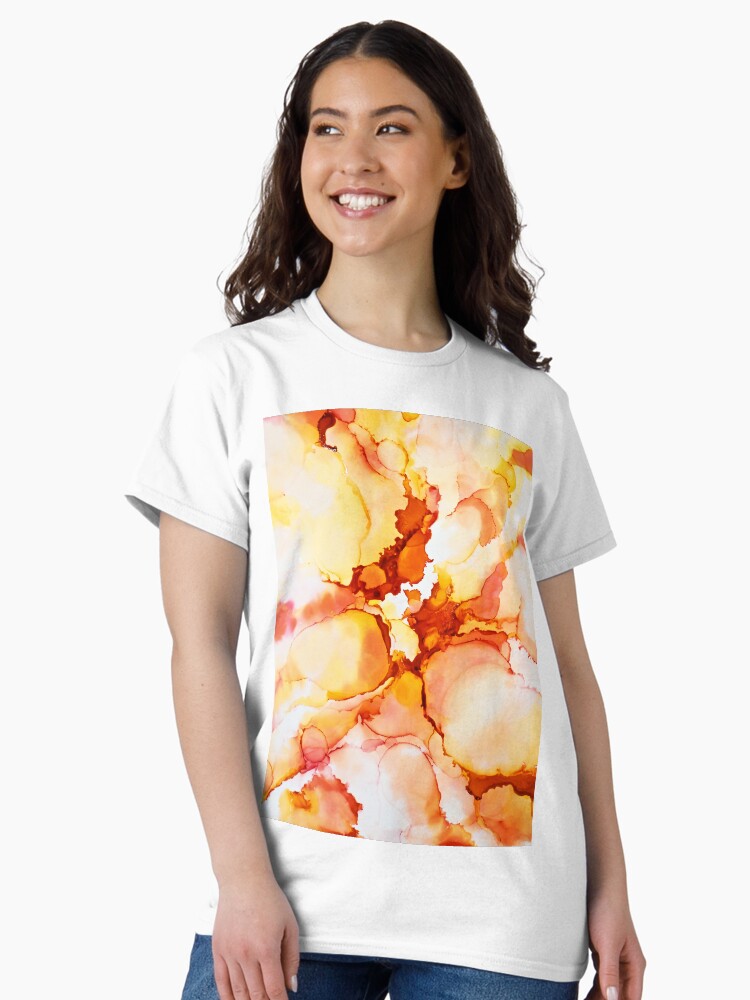 Thumbnail 2 of 7, Classic T-Shirt, Tangerine designed and sold by KimHebblewhite.