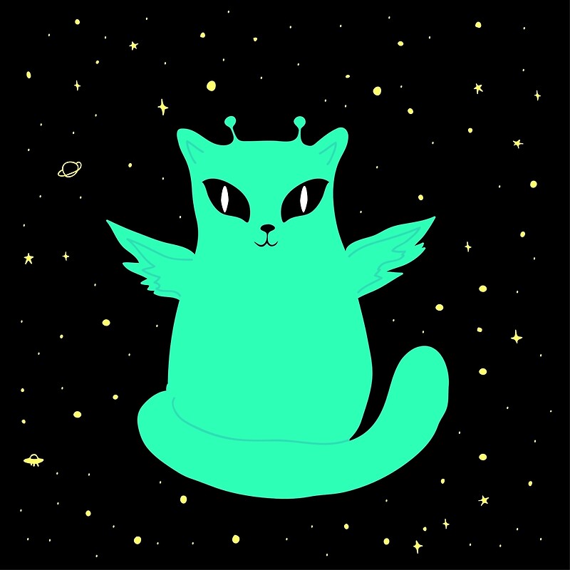 "Space alien cat" by Kioto | Redbubble