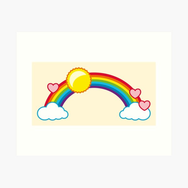 Item preview, Rainbow sun heart clouds luck hygge designed and sold by Helen-Storm.