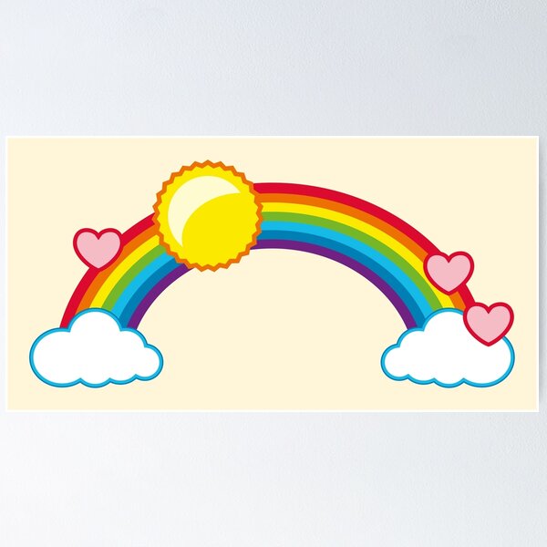 Item preview, Rainbow sun heart clouds luck hygge designed and sold by Helen-Storm.
