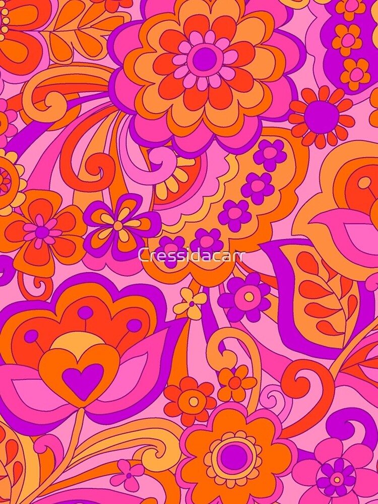 Flower Power. 60's inspired happy design by Cressidacarr