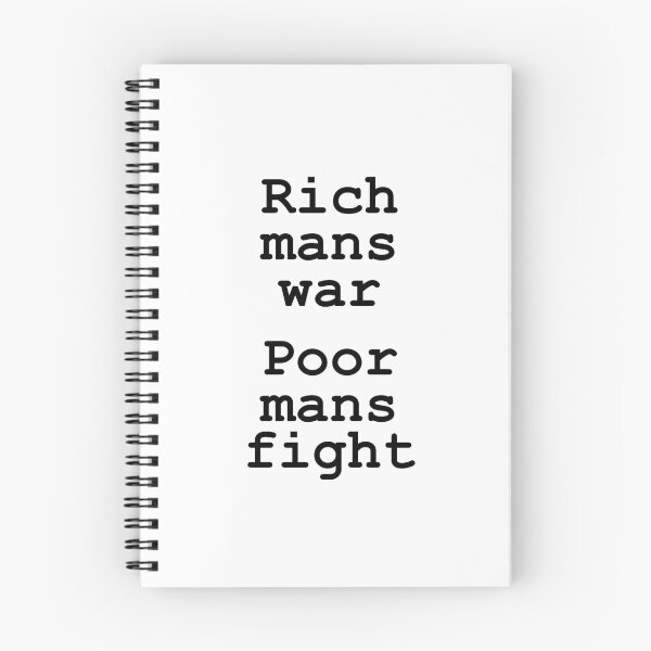 Item preview, Rich mans war Poor mans fight designed and sold by GetItGiftIt.
