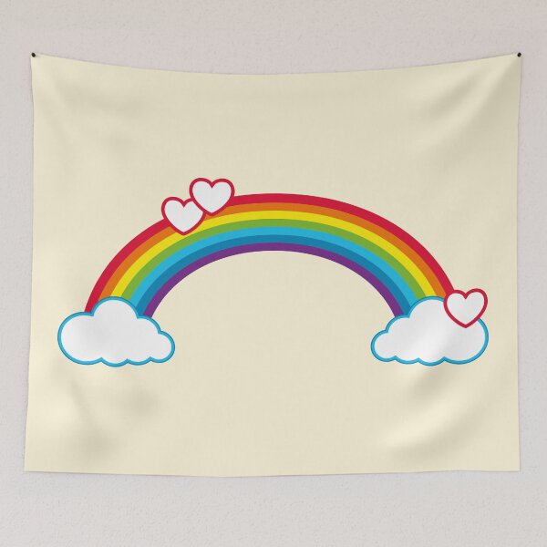 Artikelvorschau, Regenbogen Sommer Herz Wolken hygge entworfen und verkauft von Helen-Storm.