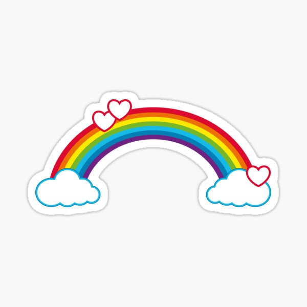 Item preview, Rainbow summer heart clouds hygge designed and sold by Helen-Storm.