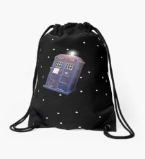 Police Box in Outerspace. Drawstring Bag
