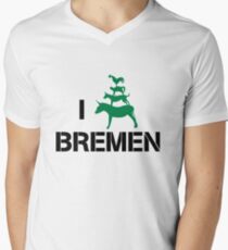 I Love Bremen Town Musicians Men's V-Neck T-Shirt
