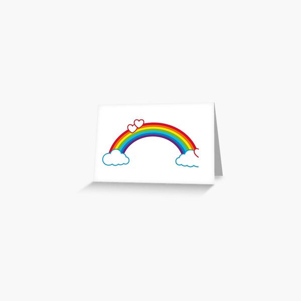 Item preview, Rainbow summer heart clouds hygge designed and sold by Helen-Storm.
