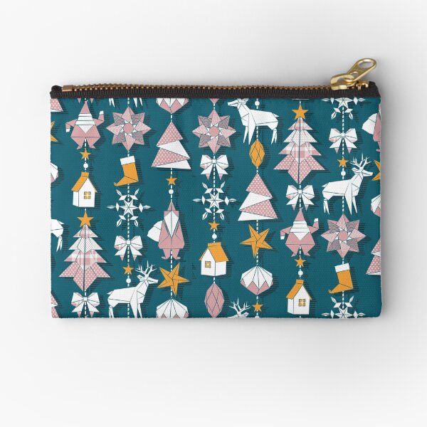 Origami Christmas Dream Catcher Zipper Pouch