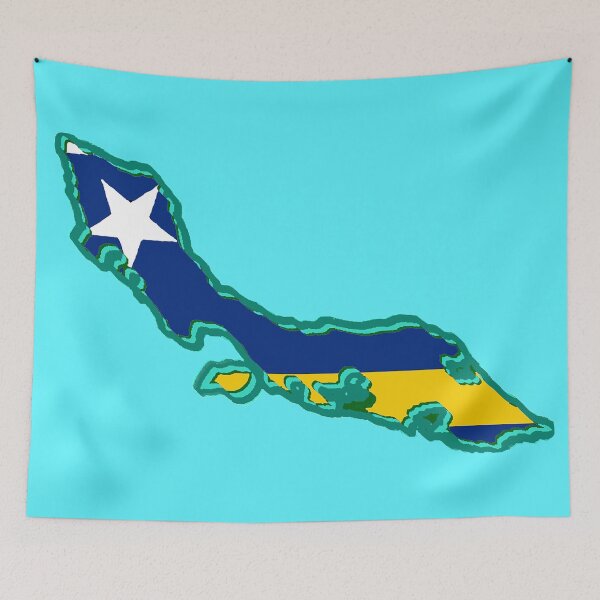 Item preview, Curacao Map with Flag of Curacao designed and sold by Havocgirl.