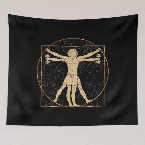 Item preview, Leonardo da Vinci Bodybuilder Weight Lifting Gym designed and sold by Sinjy.