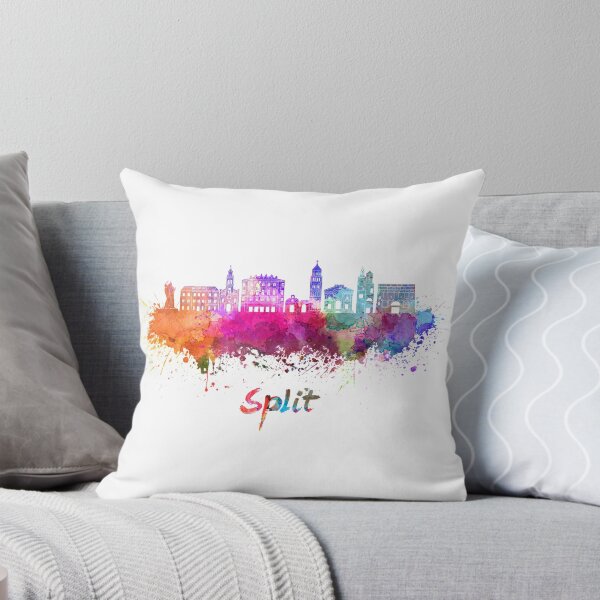 Item preview, Split skyline in watercolor splatters with clipping path designed and sold by paulrommer.