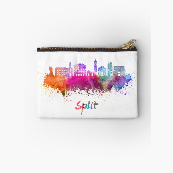 Item preview, Split skyline in watercolor splatters with clipping path designed and sold by paulrommer.