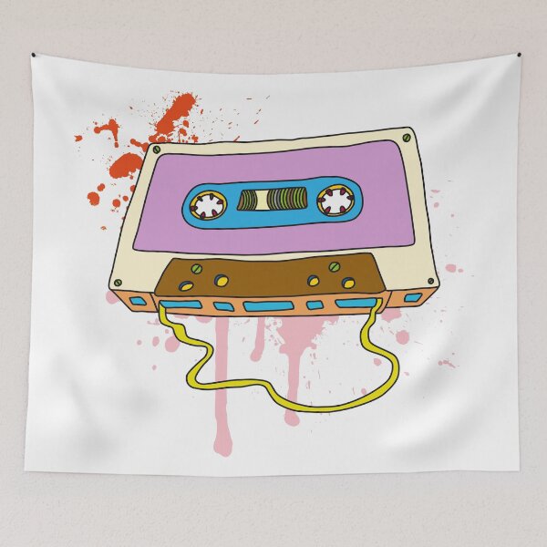 Item preview, Music Cassette Retro Tape Vintage Graffiti designed and sold by Helen-Storm.