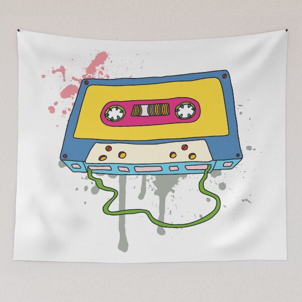 Item preview, Music Cassette Retro Tape Vintage Graffiti designed and sold by Helen-Storm.