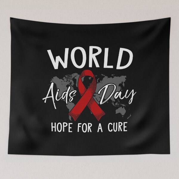 Item preview, Hope for a Cure World AIDS Day Unisex Casual Long Sleeve T-Shirt designed and sold by dtino.
