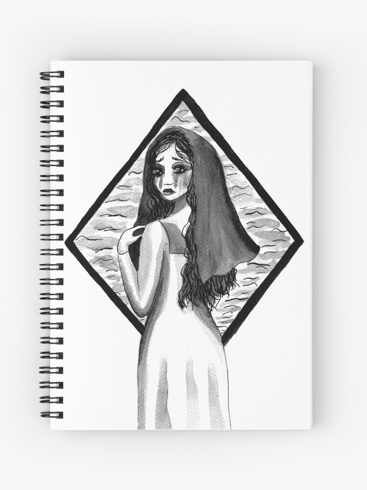 Cuaderno de espiral «La Llorona - La mujer llorona en tinta» de Almonda |  Redbubble