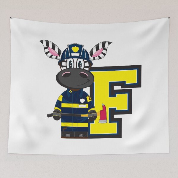 Item preview, F is for Fireman Zebra designed and sold by MurphyCreative.