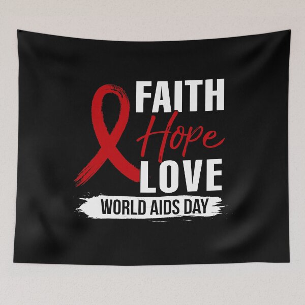 Item preview, Faith Hope Love Unisex Casual Long Sleeve Tee Special Edition World Aids Day designed and sold by dtino.