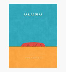 Uluru Minimal Retro Photographic Print