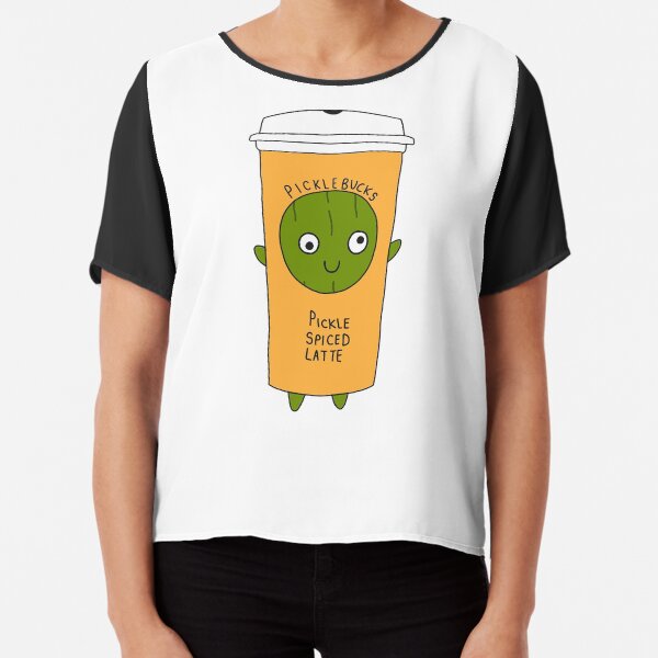 Pickle Coffee Pumpkin Spiced Latte Chiffon Top