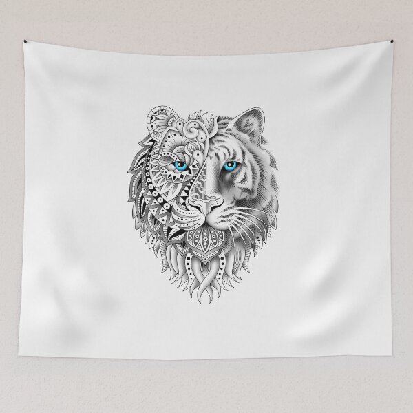 Item preview, Geometric Tiger (White) designed and sold by AJ Constable Tattoo Artist.