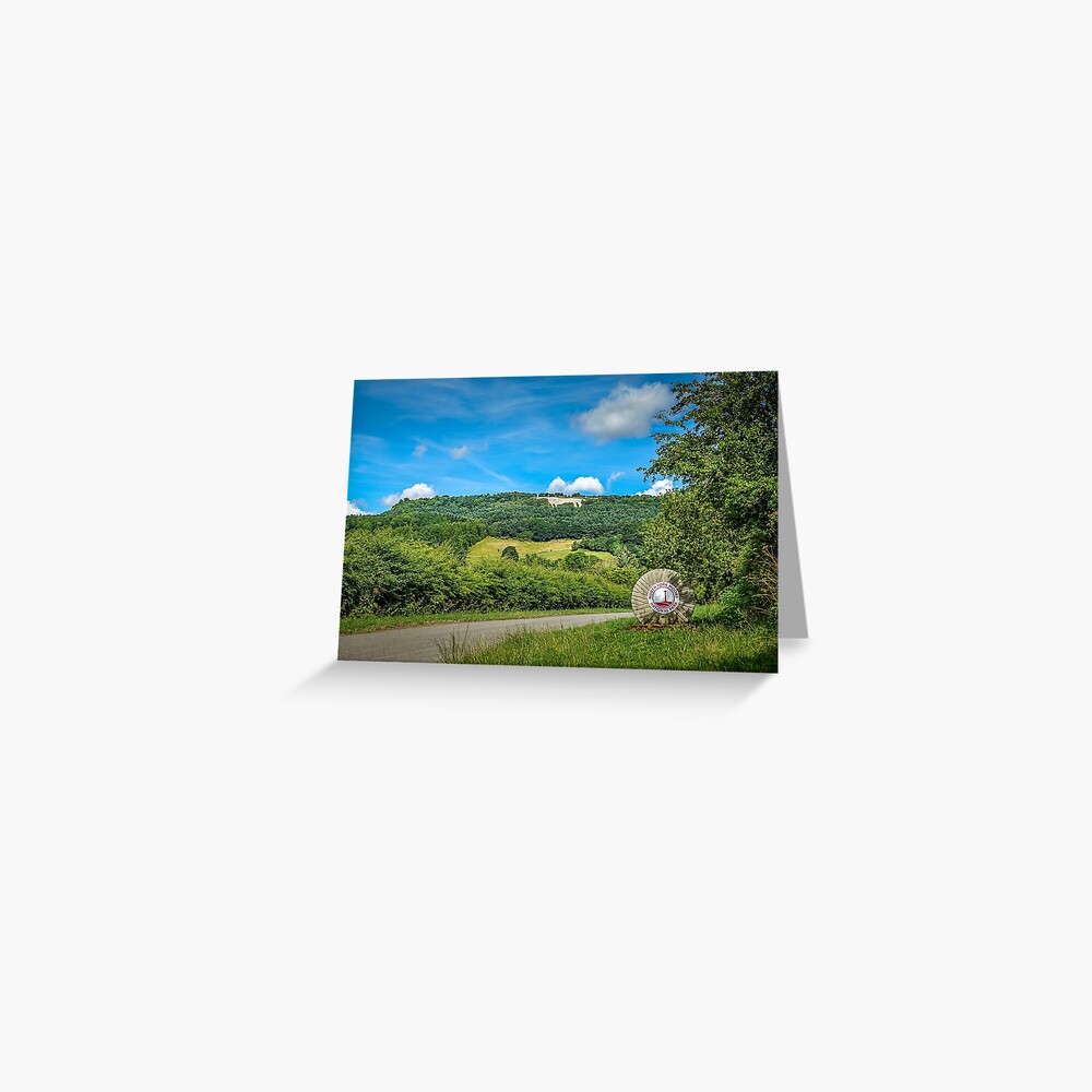 "White horse, Sutton Bank, Yorkshire " Greeting Card by lindaully