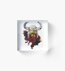 Odin Mit Huginn Und Muninn Acrylblock