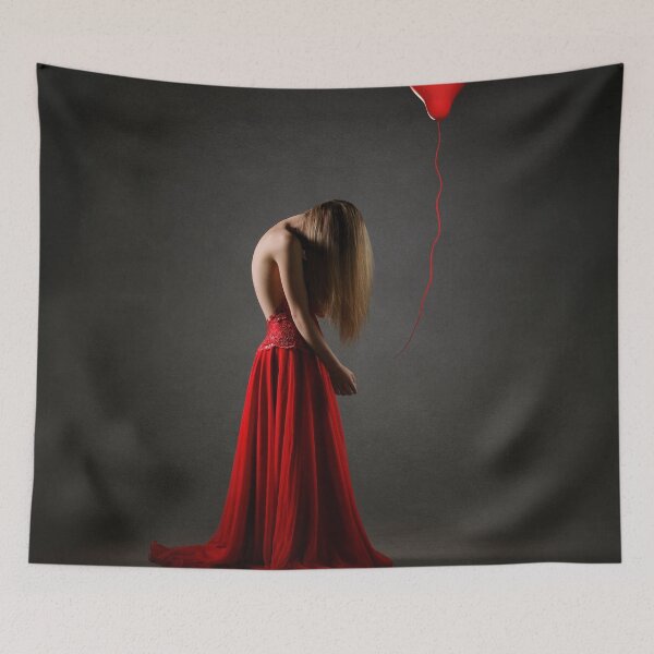 Item preview, Sad woman in red designed and sold by Johan Swanepoel.