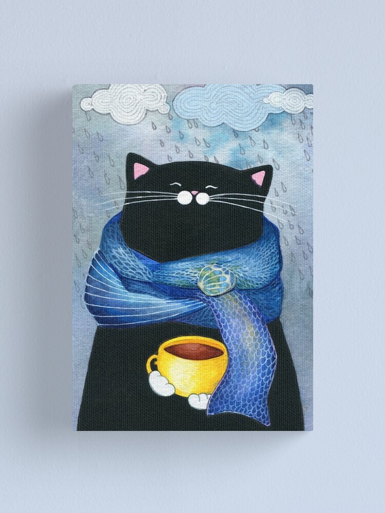 Rainy Day Coffee Canvas Print By Clearjadestudio Redbubble
