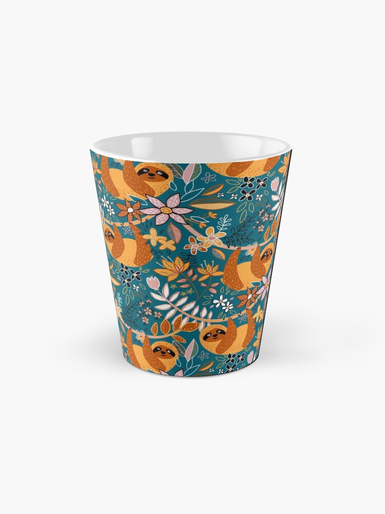Alternate view of Happy Boho Sloth Floral Mug