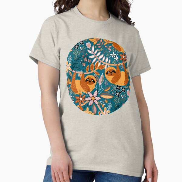 Item preview, Happy Boho Sloth Floral  designed and sold by micklyn.