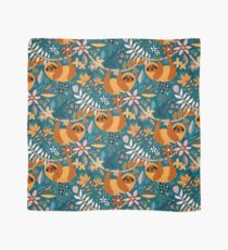 Happy Boho Sloth Floral Foulard
