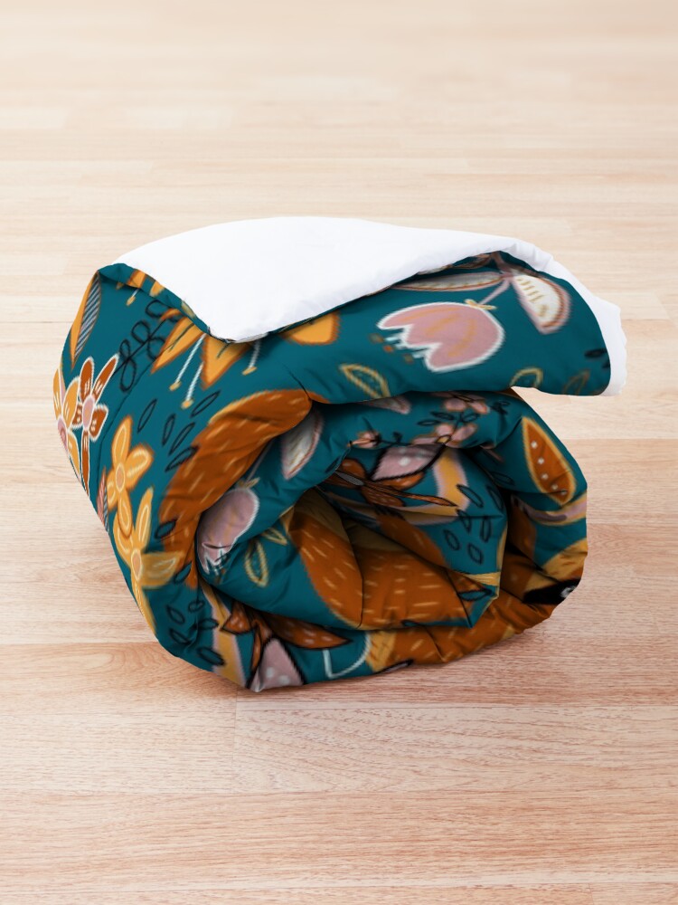 Alternate view of Happy Boho Sloth Floral Comforter