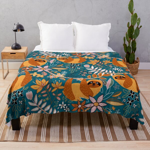 Item preview, Happy Boho Sloth Floral  designed and sold by micklyn.