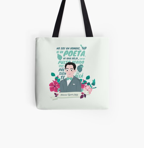 Ilustración de Federico García Lorca Bolsa estampada de tela