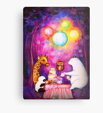 Magical Midnight Tea Party Metal Print