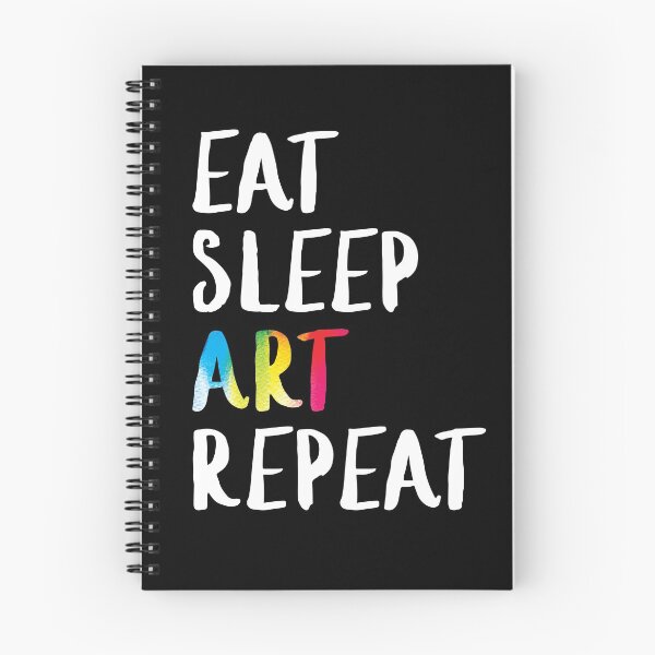 Aperçu de l'œuvre Mangez Sleep Art Repeat Aquarelle Drôle Artiste Cadeau Créatif créée et vendue par minimalpride.