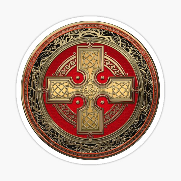  Celtic knot gold Irish goth biker tattoo retro magick  embroidered applique iron-on patch new : Arts, Crafts & Sewing