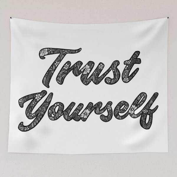 Item preview, Trust Yourself - Motivational Floral Typography designed and sold by bblane.