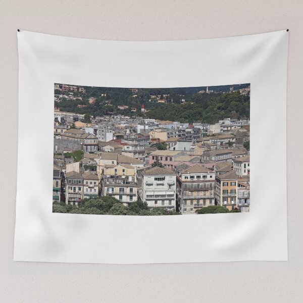 Item preview, Old buildings cityscape Corfu town Greece designed and sold by goceris.