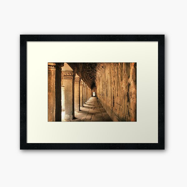 Ta Prohm columns Framed Art Print