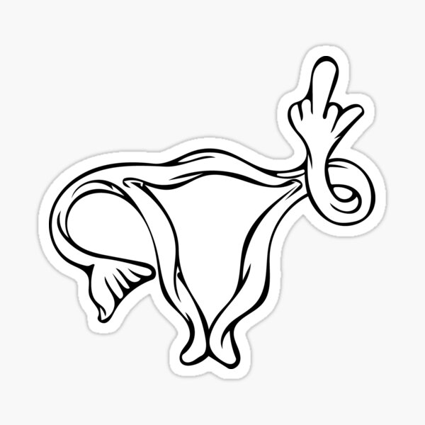 Item preview, Middle Finger Uterus Pro-choice feminist designed and sold by Boog Monst .