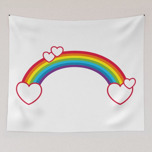 Artikelvorschau, Regenbogen Herzen Sommer Liebe hygge entworfen und verkauft von Helen-Storm.