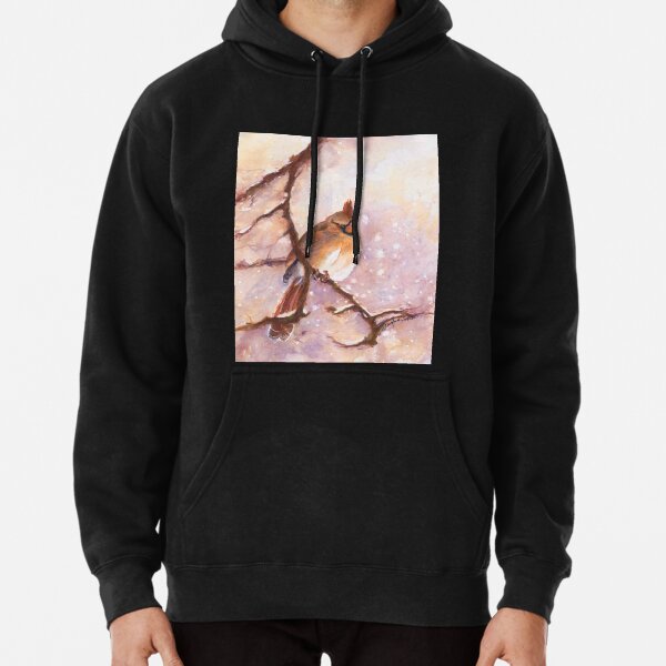 MAGICAL Female Winter Cardinal Copetón by CheyAnne Sexton Pullover Hoodie