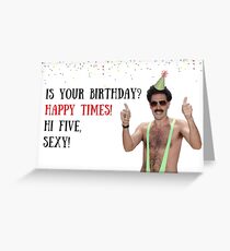 Borat Happy Times, Borat-Geburtstagskarte, Meme-Grußkarten Grußkarte