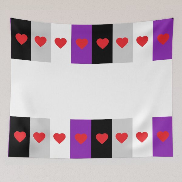 Item preview, HETEROROMANTIC LOVE HEARTS ASEXUAL FLAG ASEXUAL T-SHIRT designed and sold by asexualise.