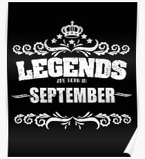 Póster Cumpleaños mes septiembre diseño - Legends nacen en septiembre