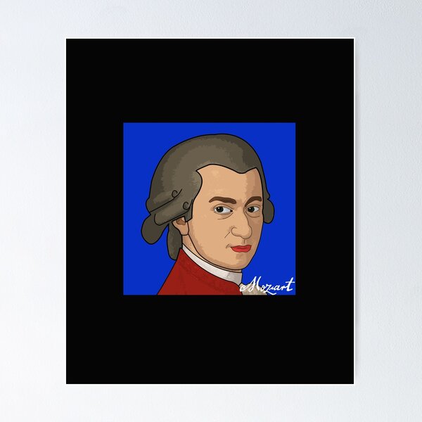 Vista previa del artículo con la obra «Mozart», diseñado y vendido por 2djazz.